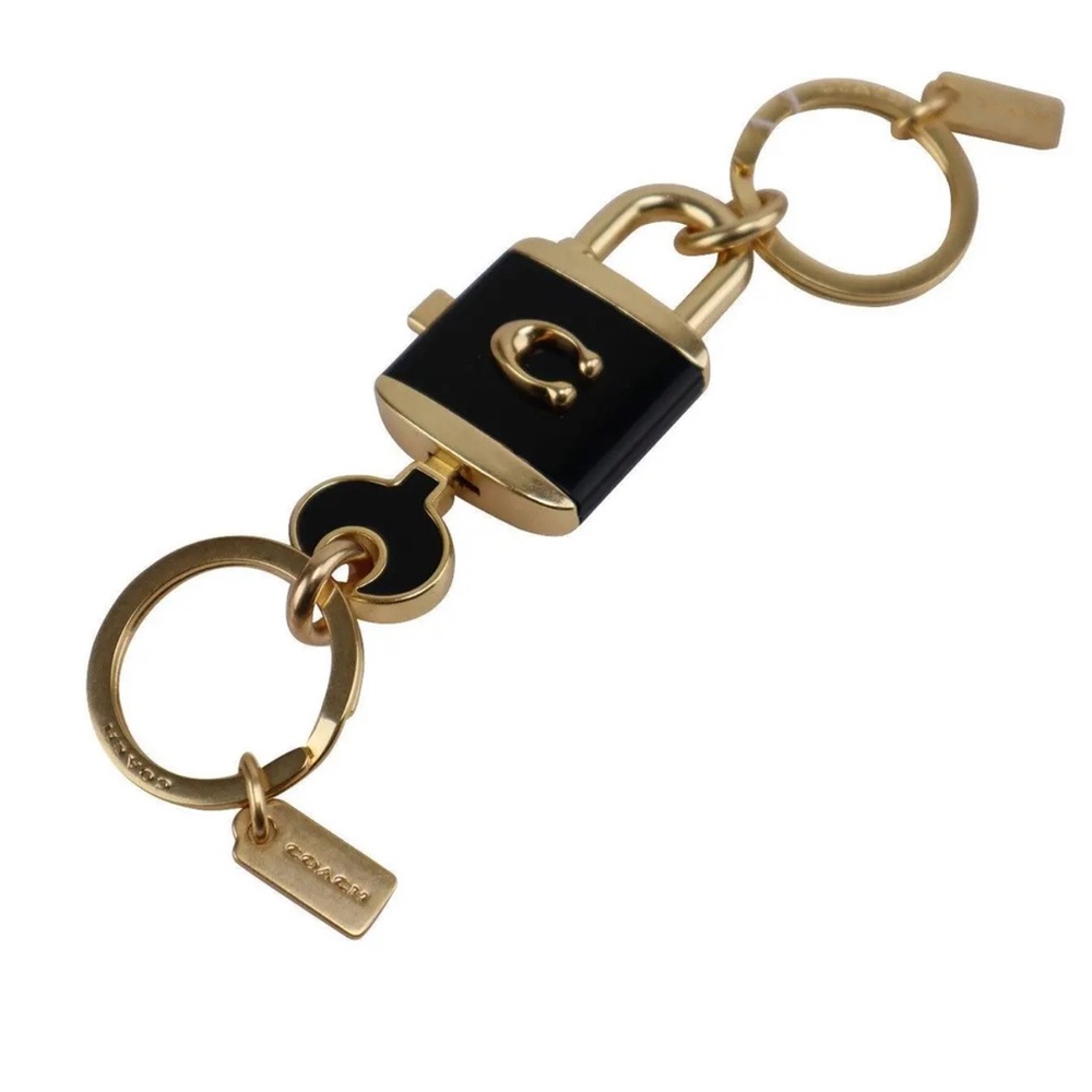 COACH LOCK AND KEY BAG CHARM KEY RING - Picture 5 of 5